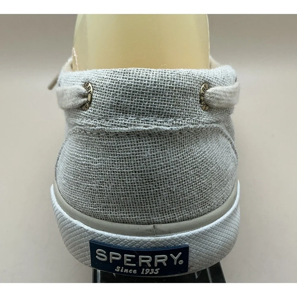 Sperry‎ Women's Pier Boat Sparkle Canvas Boat Shoes Sz 9.5 Gold Glitter STS84465